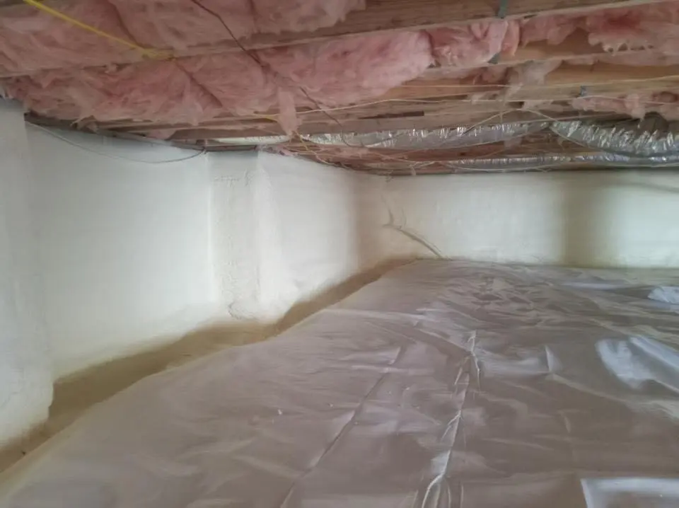 Crawl space encapsulation with closed-cell spray foam for Attic Insulation in El Cerro Mission